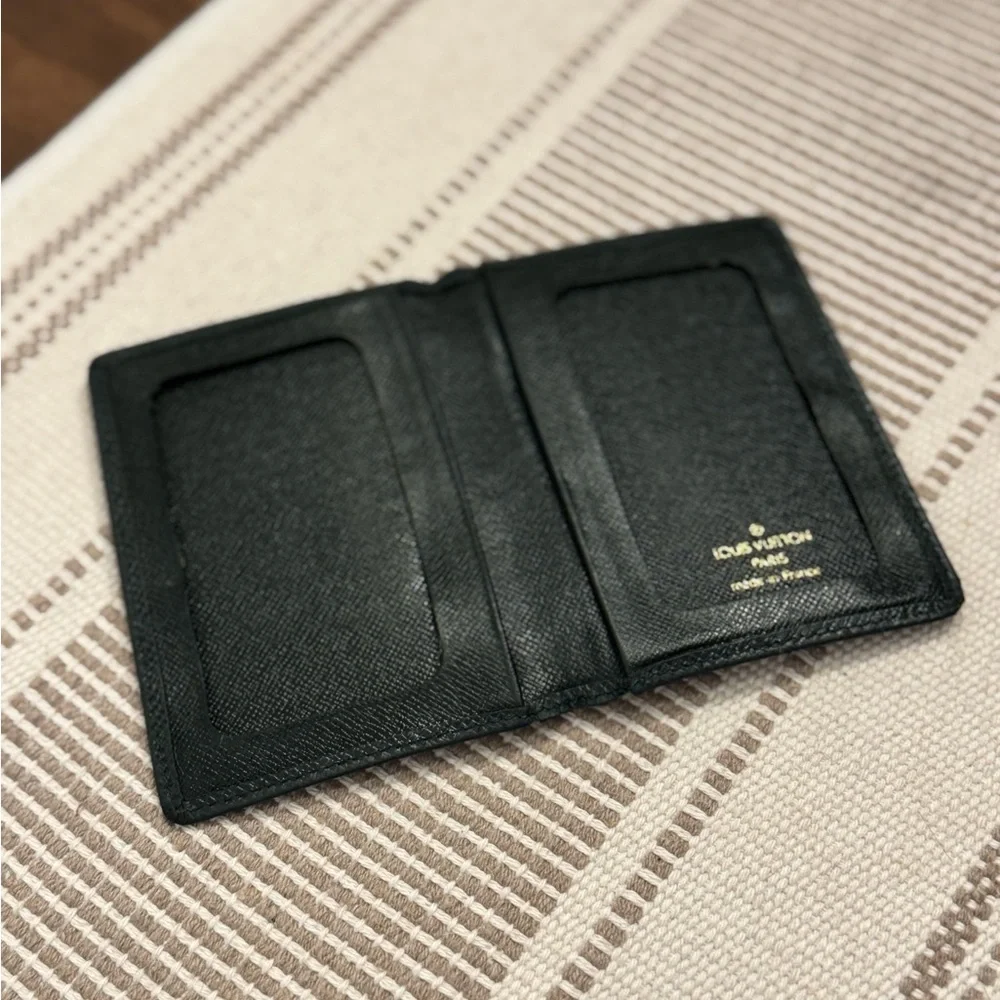 Taiga Leather Louis Vuitton Green small goods